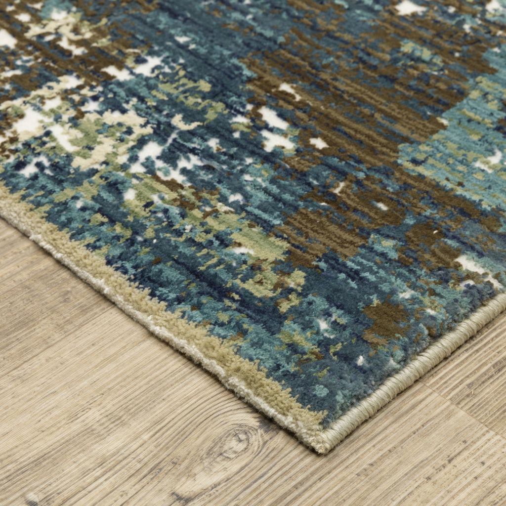 Oriental Weavers Reed RE06A Multicolor Rectangle Indoor Area Rug - Super Soft Stain Resistant Low Pile Rug with Abstract Design-