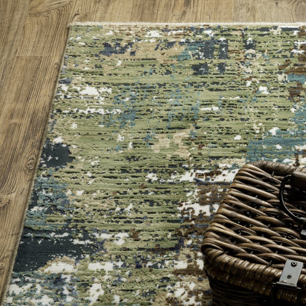 Oriental Weavers Reed RE06A Multicolor Rectangle Indoor Area Rug - Super Soft Stain Resistant Low Pile Rug with Abstract Design-