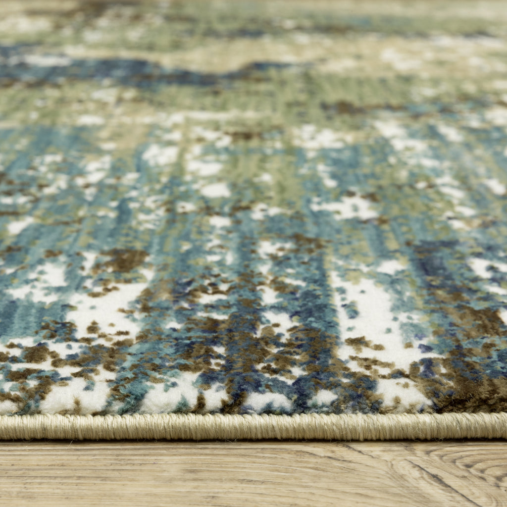 Oriental Weavers Reed RE06A Multicolor Rectangle Indoor Area Rug - Super Soft Stain Resistant Low Pile Rug with Abstract Design-