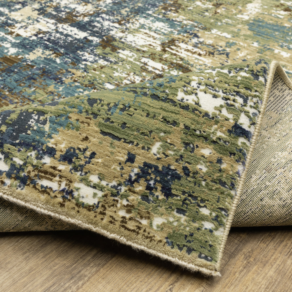 Oriental Weavers Reed RE06A Multicolor Rectangle Indoor Area Rug - Super Soft Stain Resistant Low Pile Rug with Abstract Design-
