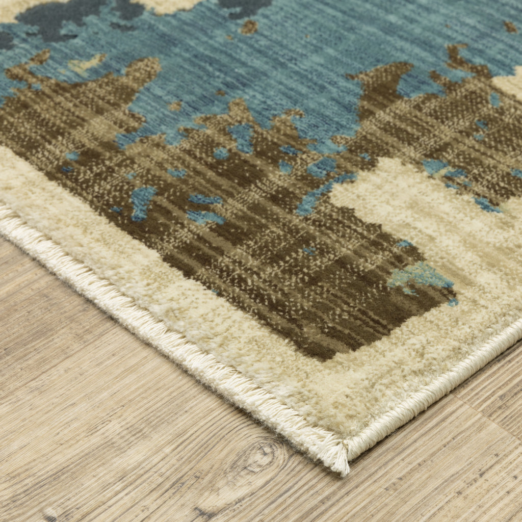 Oriental Weavers Reed RE11Q Multicolor Rectangle Indoor Area Rug - Super Soft Stain Resistant Low Pile Rug with Abstract Design-