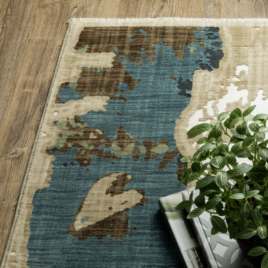 Oriental Weavers Reed RE11Q Multicolor Rectangle Indoor Area Rug - Super Soft Stain Resistant Low Pile Rug with Abstract Design-
