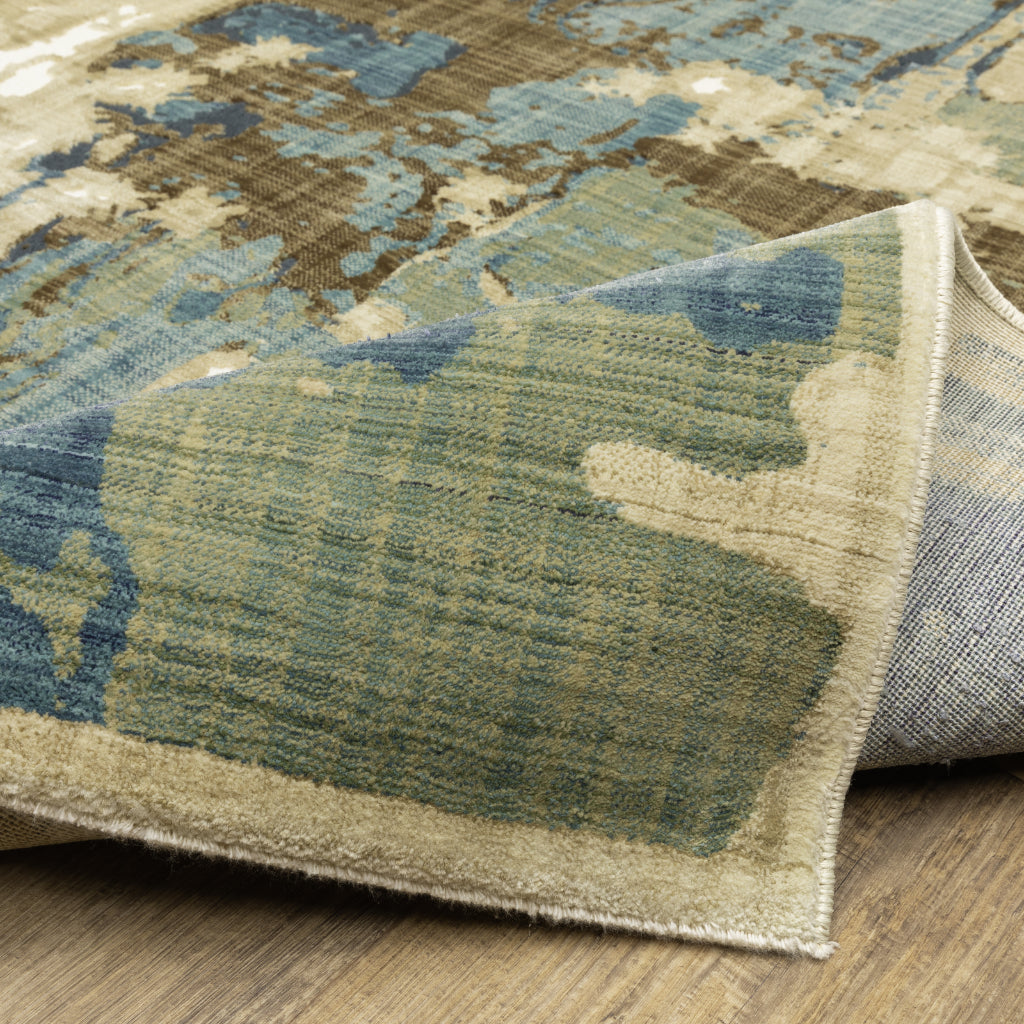 Oriental Weavers Reed RE11Q Multicolor Rectangle Indoor Area Rug - Super Soft Stain Resistant Low Pile Rug with Abstract Design-
