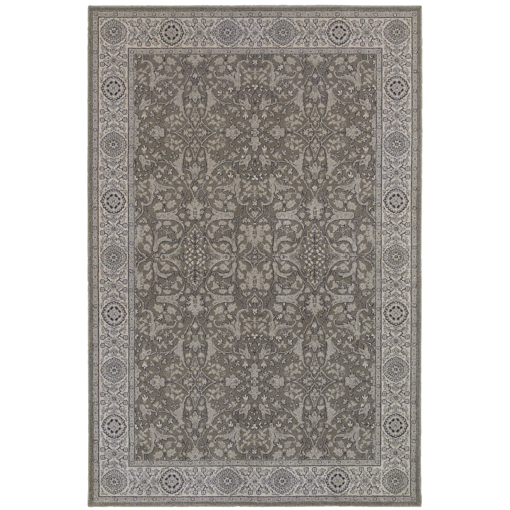 Oriental Weavers Richmond 001E3 Gray Rectangle Indoor Area Rug - Durable & Stain Resistant Low Pile Rug with Oriental Design-