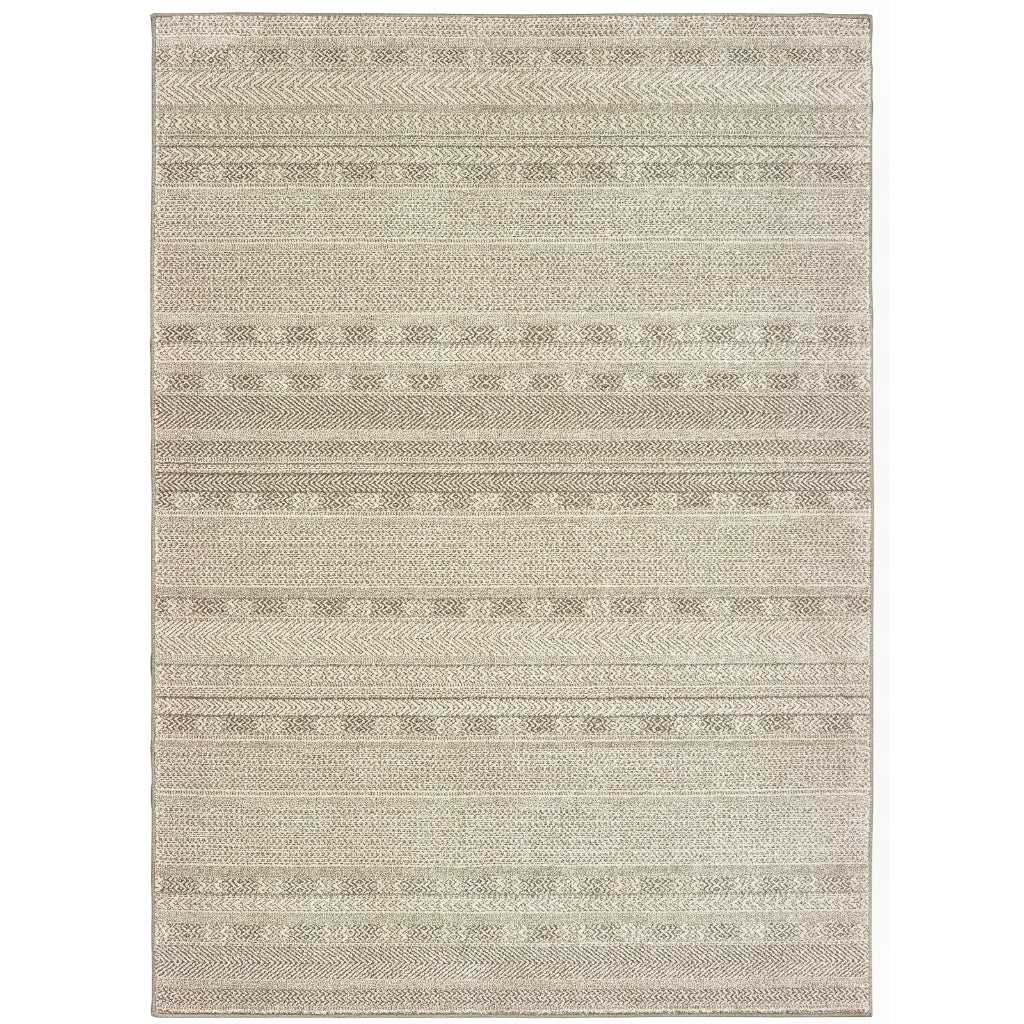 Oriental Weavers Richmond 801H3 Brown Rectangle Indoor Area Rug - Durable & Stain Resistant Low Pile Rug with Striped Design-