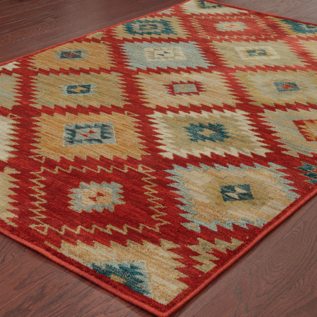 Oriental Weavers Sedona 5936D Multicolor Rectangle Indoor Area Rug - Durable & Stain Resistant Low Pile Rug-