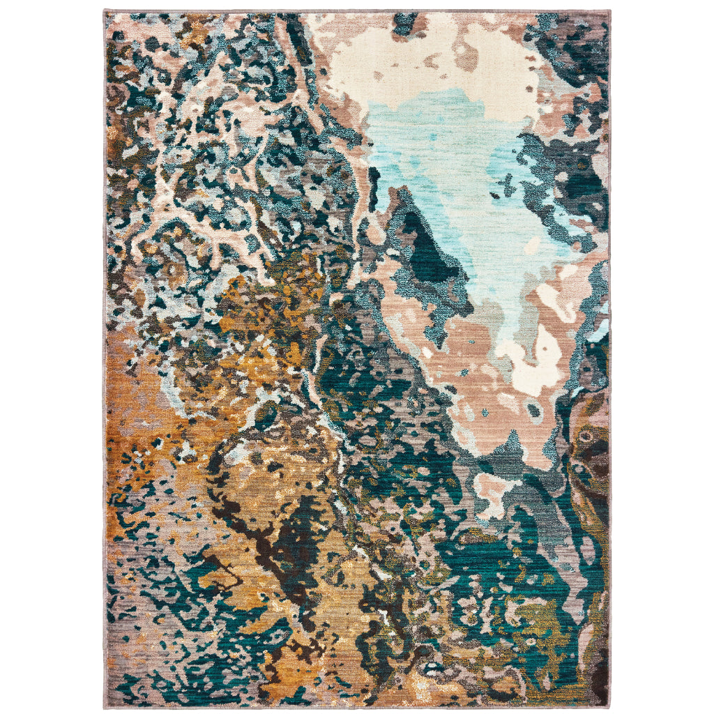 Oriental Weavers Sedona 9490B Multicolor Rectangle Indoor Area Rug - Durable & Stain Resistant Low Pile Rug-