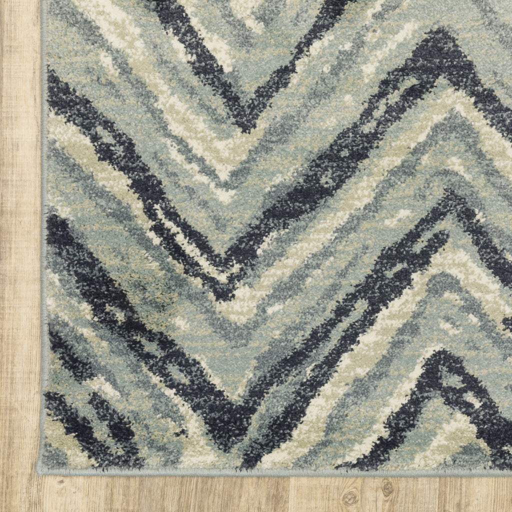 Oriental Weavers Seneca SE03A Multicolor Rectangle Indoor Runner - Contemporary Plush Pile Rug with Geometric Design-