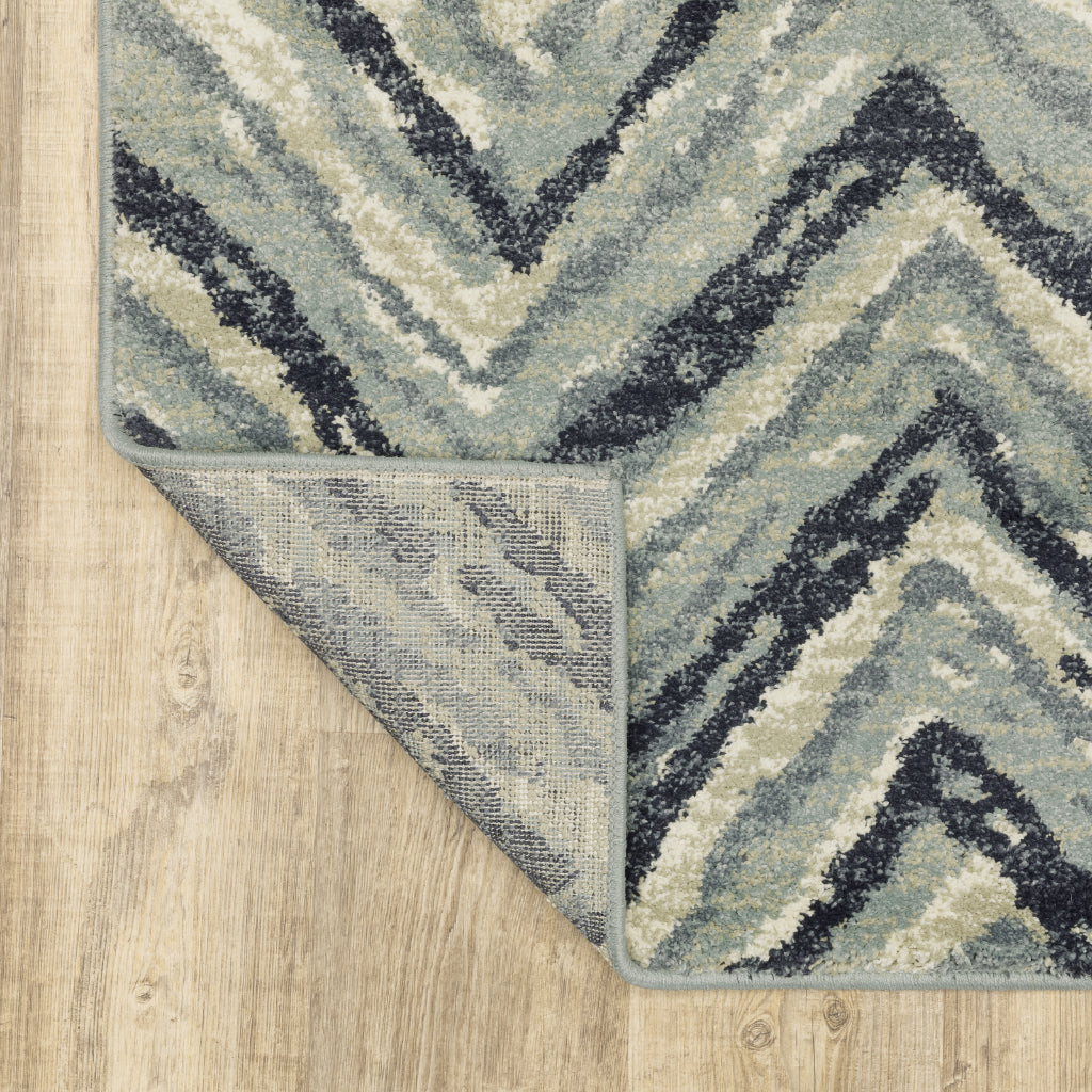 Oriental Weavers Seneca SE03A Multicolor Rectangle Indoor Runner - Contemporary Plush Pile Rug with Geometric Design-