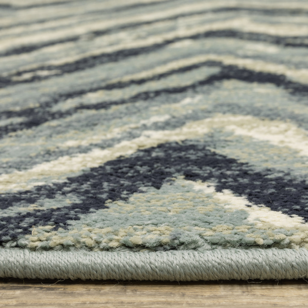 Oriental Weavers Seneca SE03A Multicolor Rectangle Indoor Runner - Contemporary Plush Pile Rug with Geometric Design-