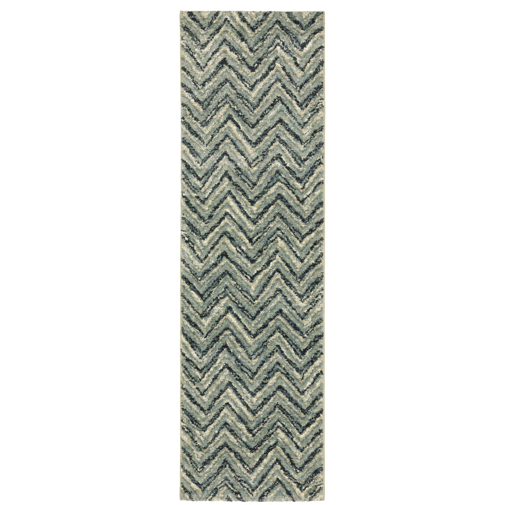 Oriental Weavers Seneca SE03A Multicolor Rectangle Indoor Runner - Contemporary Plush Pile Rug with Geometric Design-