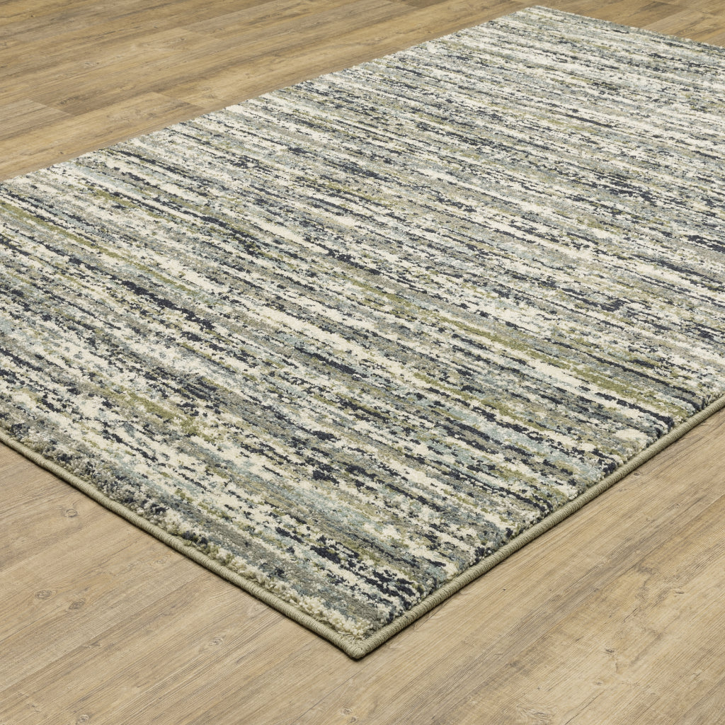 Oriental Weavers Seneca SE04A Multicolor Rectangle Indoor Area Rug - Contemporary Plush Pile Rug with Striped Design-