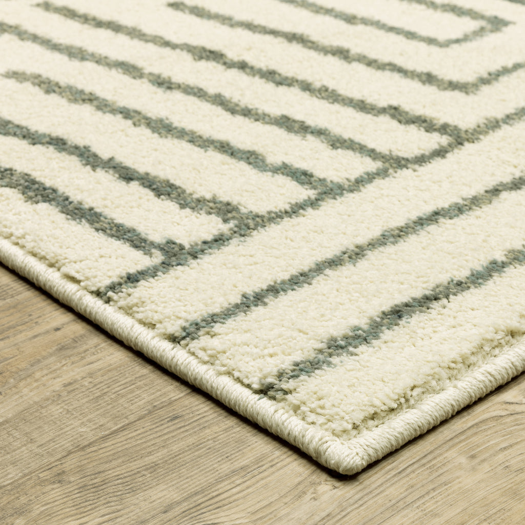 Oriental Weavers Seneca SE08A Multicolor Rectangle Indoor Area Rug - Contemporary Plush Pile Rug with Geometric Design-