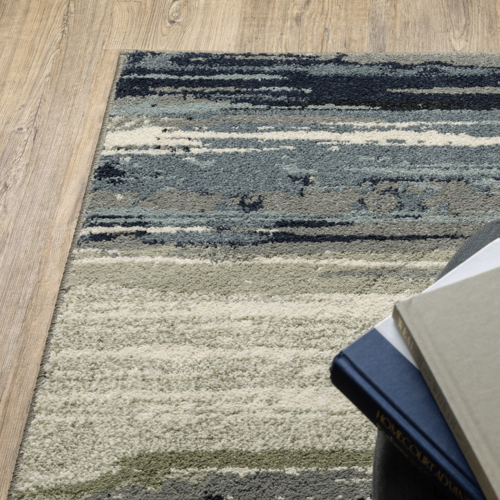 Oriental Weavers Seneca SE09A Multicolor Rectangle Indoor Area Rug - Contemporary Plush Pile Rug with Abstract Design-