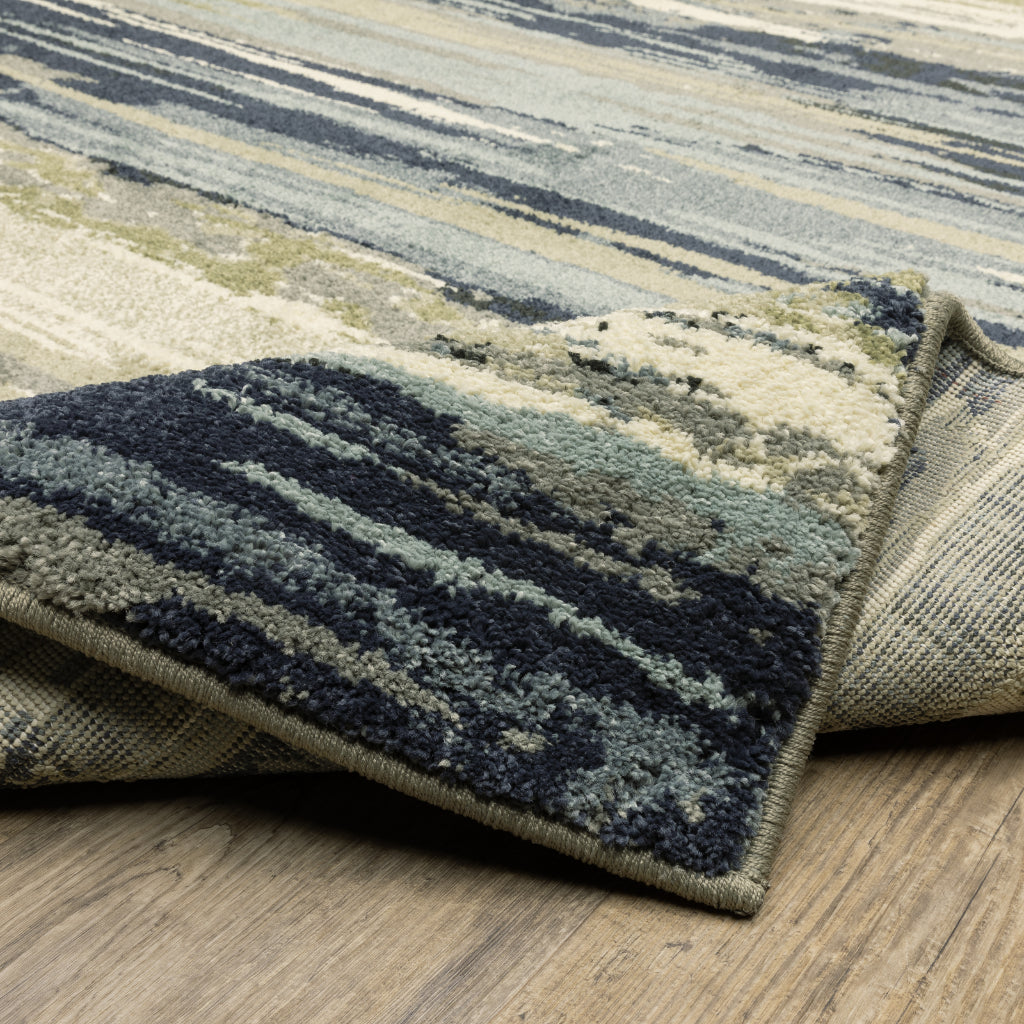 Oriental Weavers Seneca SE09A Multicolor Rectangle Indoor Area Rug - Contemporary Plush Pile Rug with Abstract Design-