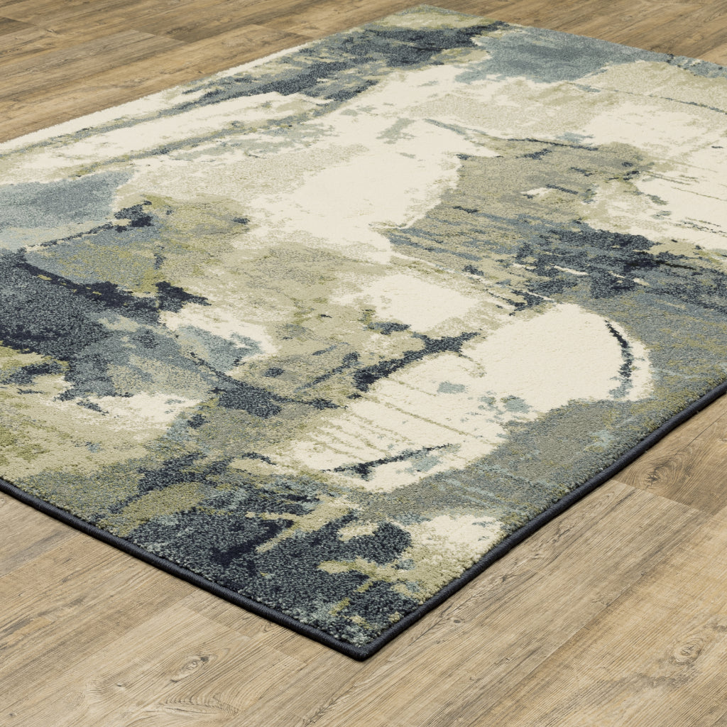 Oriental Weavers Seneca SE11A Multicolor Rectangle Indoor Area Rug - Contemporary Plush Pile Rug with Abstract Design-