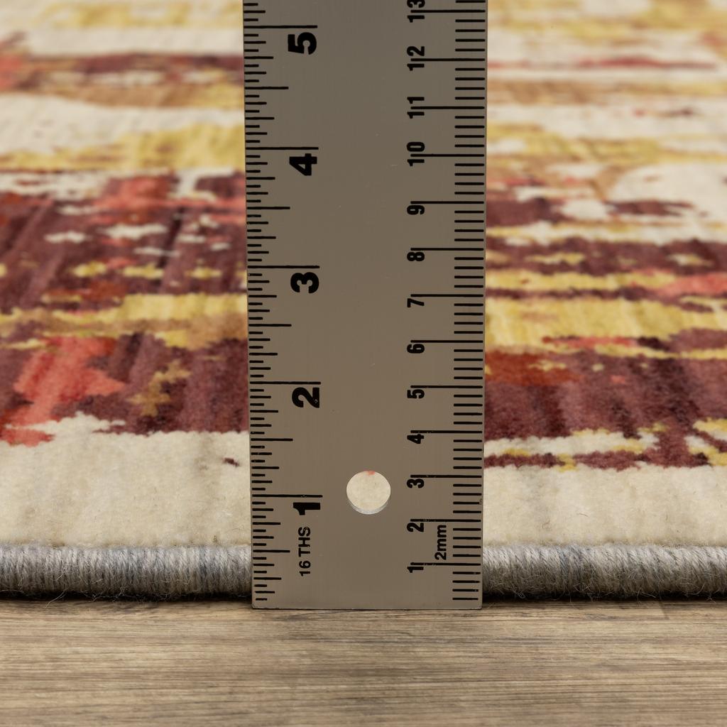 Oriental Weavers Soleri SOL01 Beige Rectangle Indoor Area Rug Abstract Pattern-