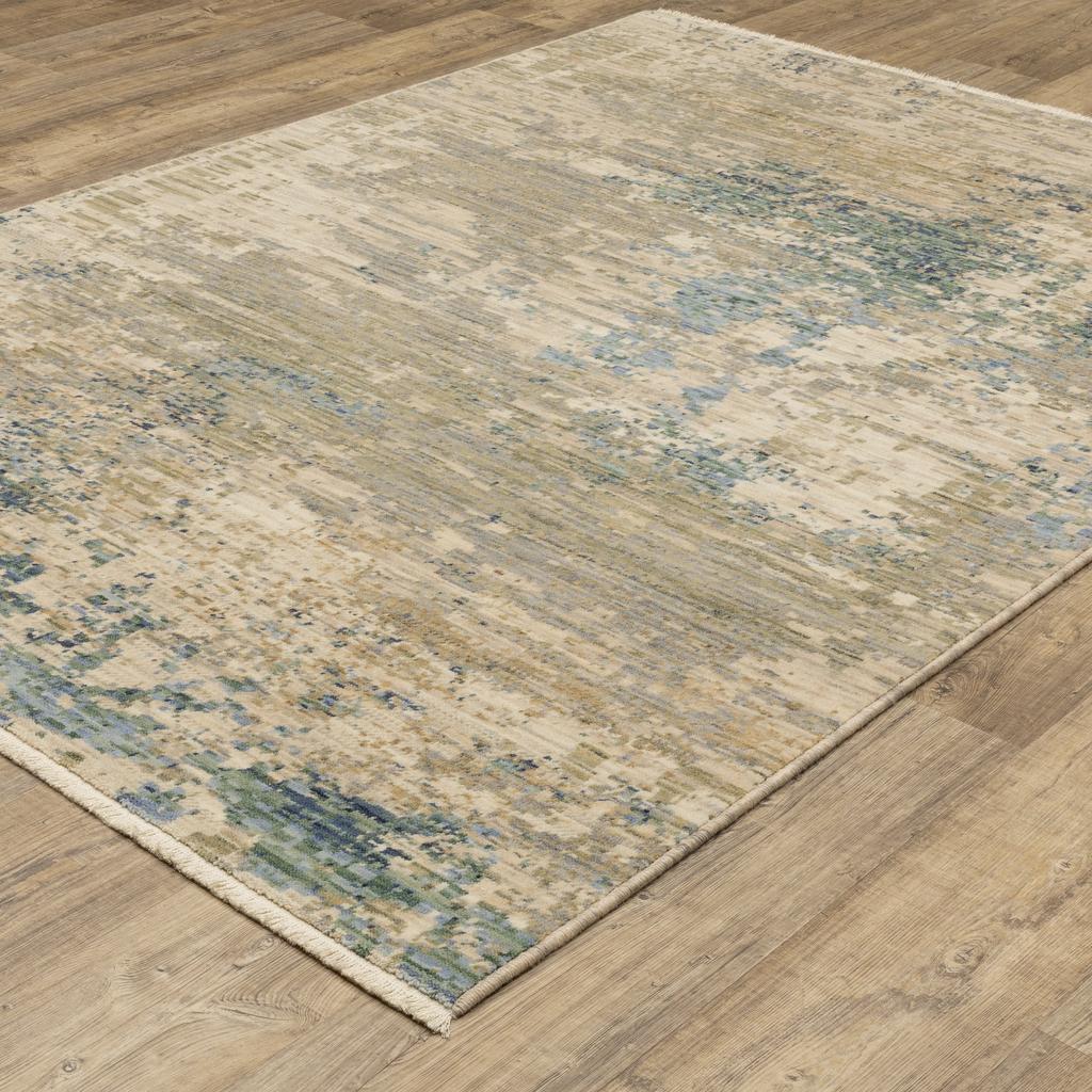 Oriental Weavers Soleri SOL07 Beige Rectangle Indoor Area Rug Abstract Pattern-