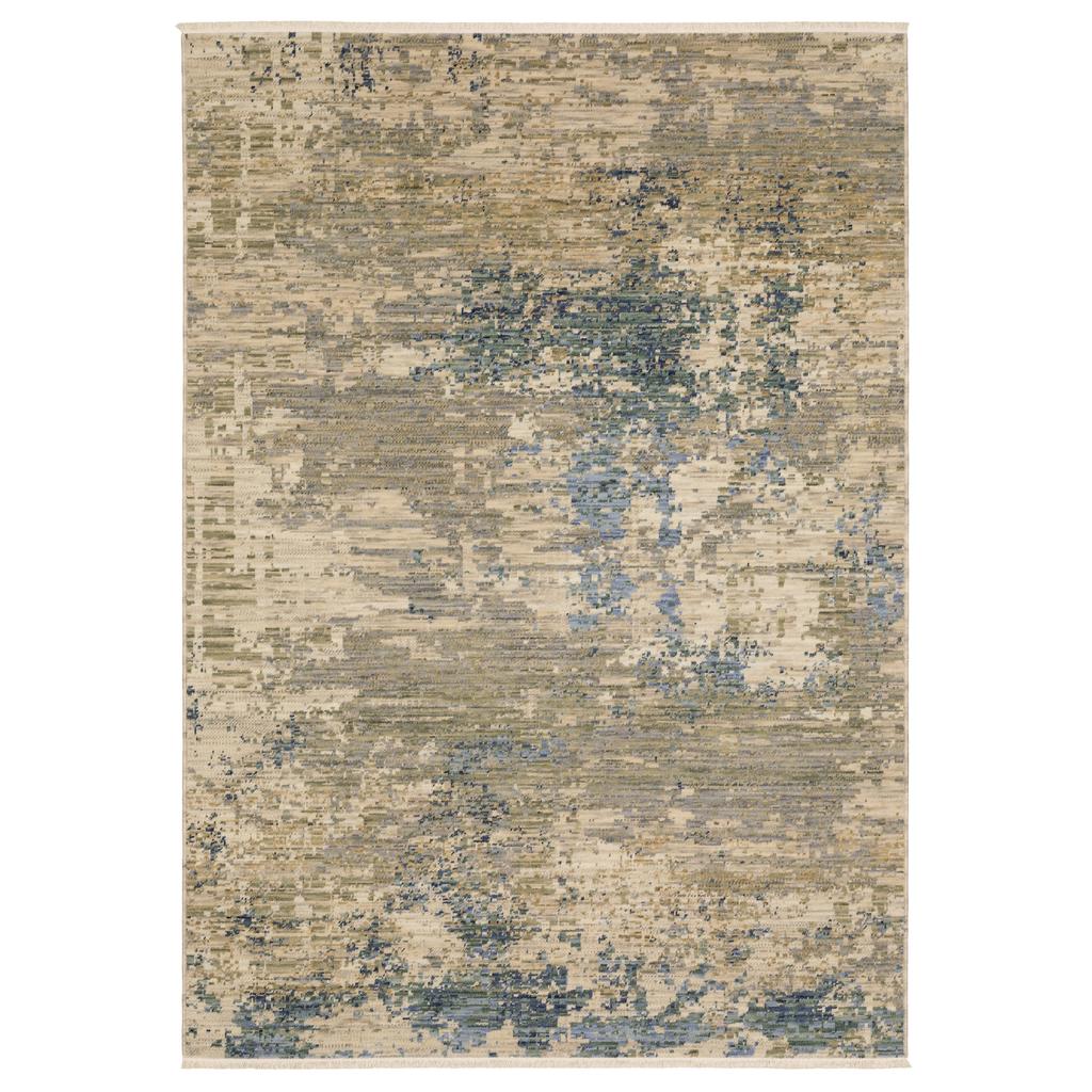 Oriental Weavers Soleri SOL07 Beige Rectangle Indoor Area Rug Abstract Pattern-