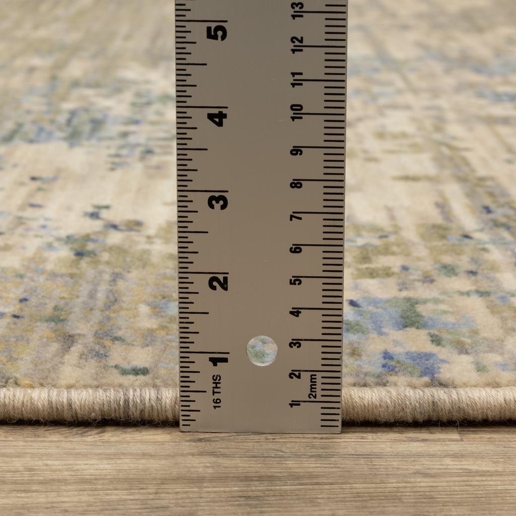 Oriental Weavers Soleri SOL07 Beige Rectangle Indoor Area Rug Abstract Pattern-