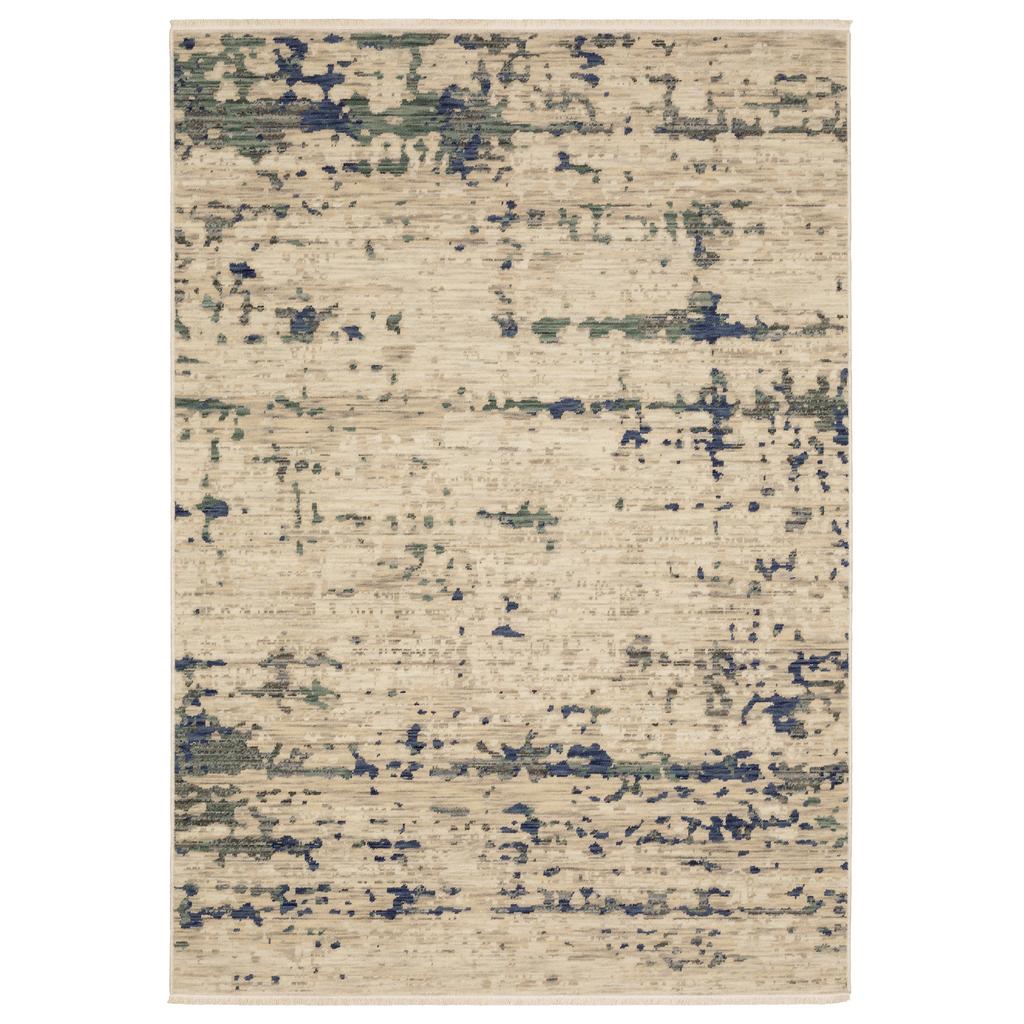Oriental Weavers Soleri SOL08 Beige Rectangle Indoor Area Rug Abstract Pattern-