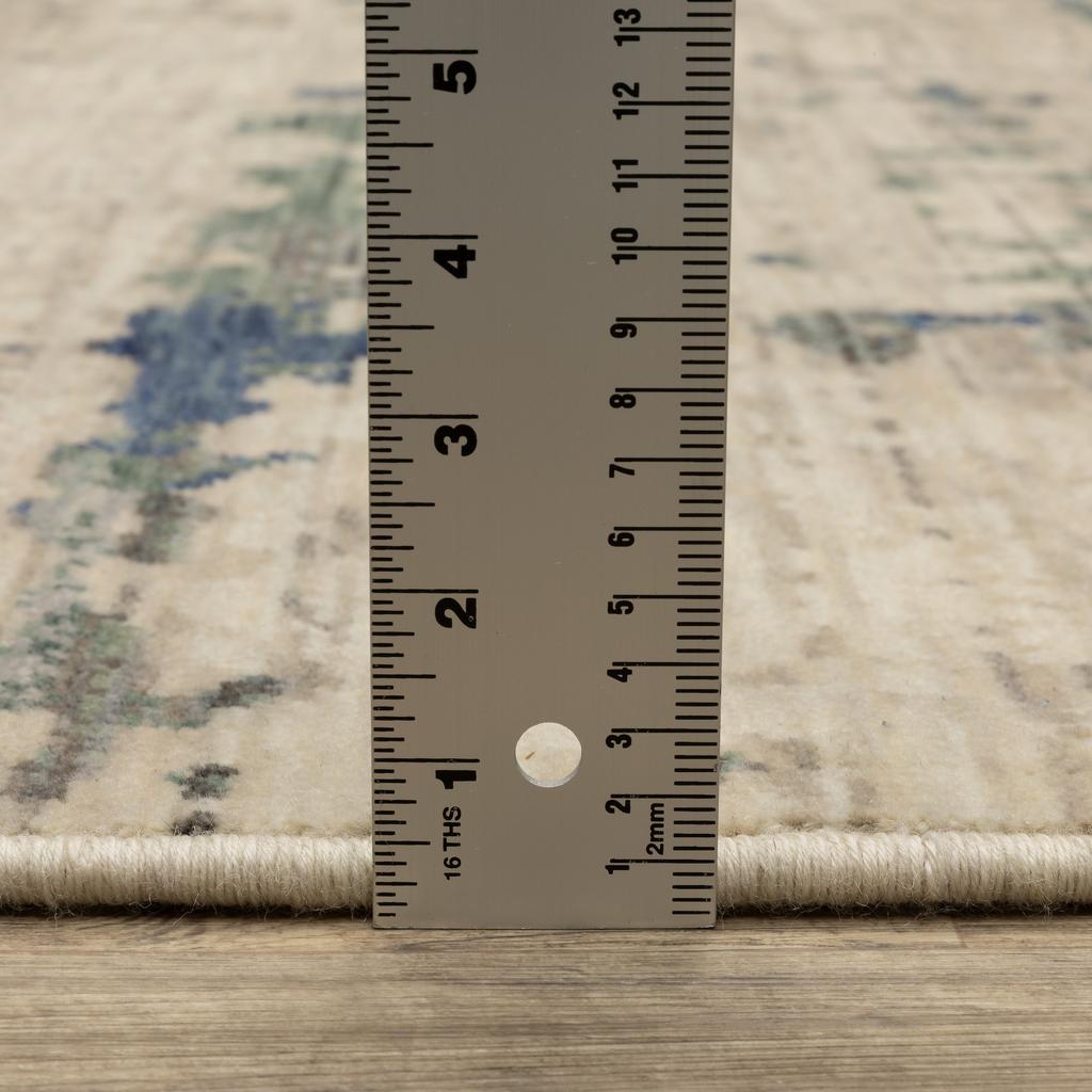 Oriental Weavers Soleri SOL08 Beige Rectangle Indoor Area Rug Abstract Pattern-