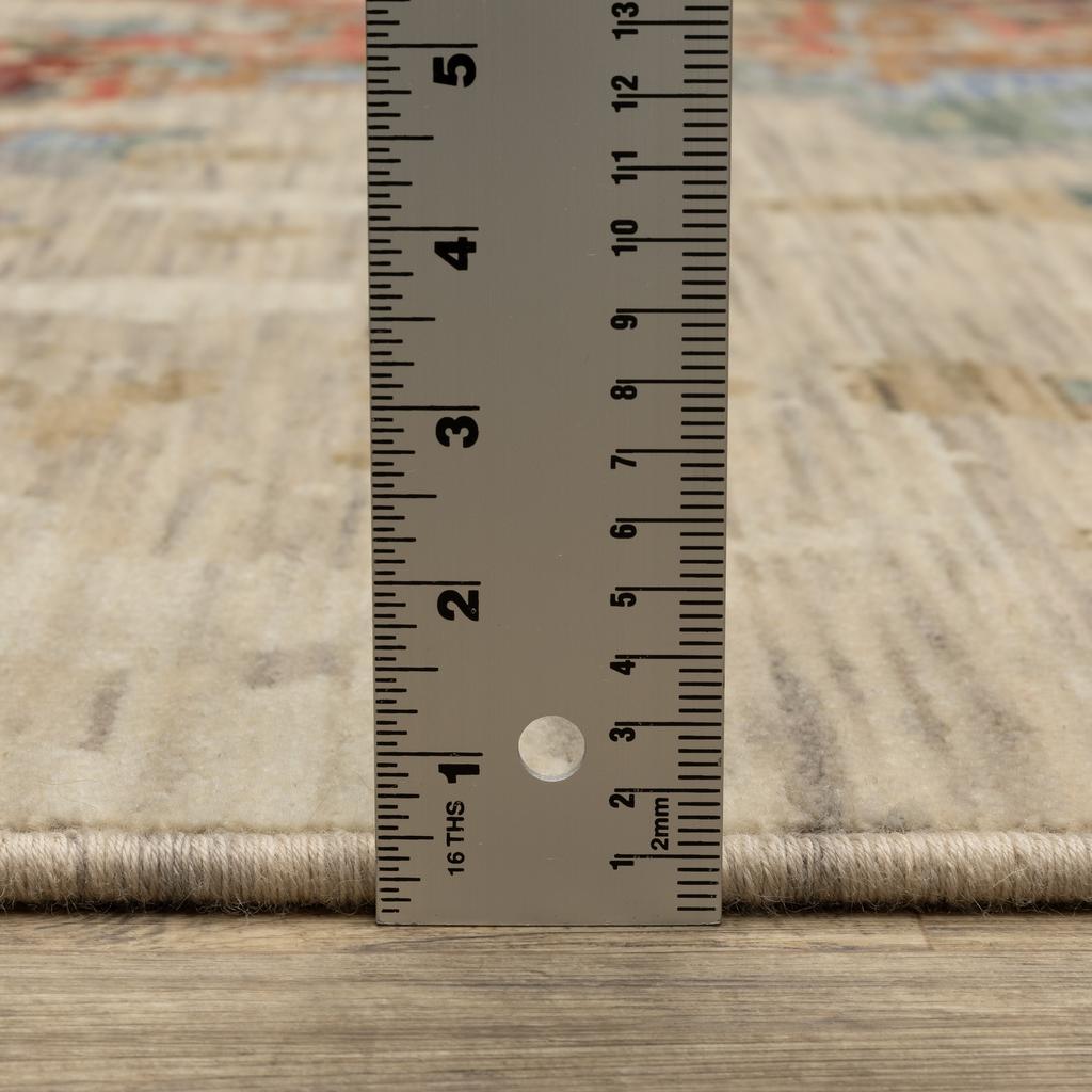 Oriental Weavers Soleri SOL09 Beige Rectangle Indoor Area Rug Abstract Pattern-