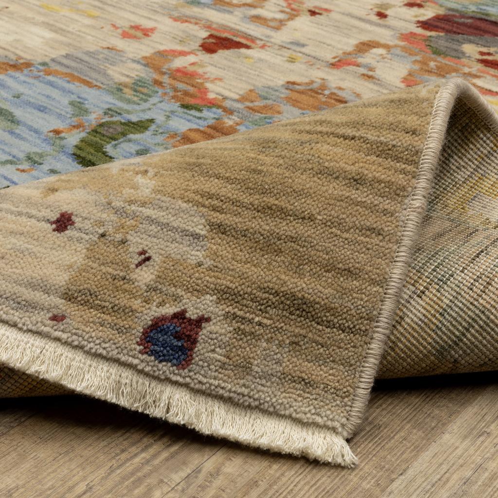 Oriental Weavers Soleri SOL09 Beige Rectangle Indoor Runner Abstract Pattern-