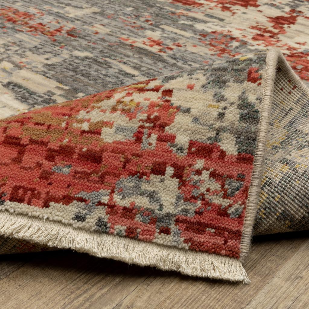 Oriental Weavers Soleri SOL10 Beige Rectangle Indoor Area Rug Abstract Pattern-