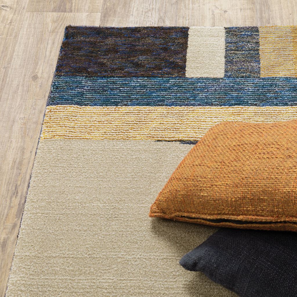 Oriental Weavers Strada STR01 Multicolor Rectangle Indoor Runner - Contemporary Stain Resistant Medium Pile Rug with Geometric Design-