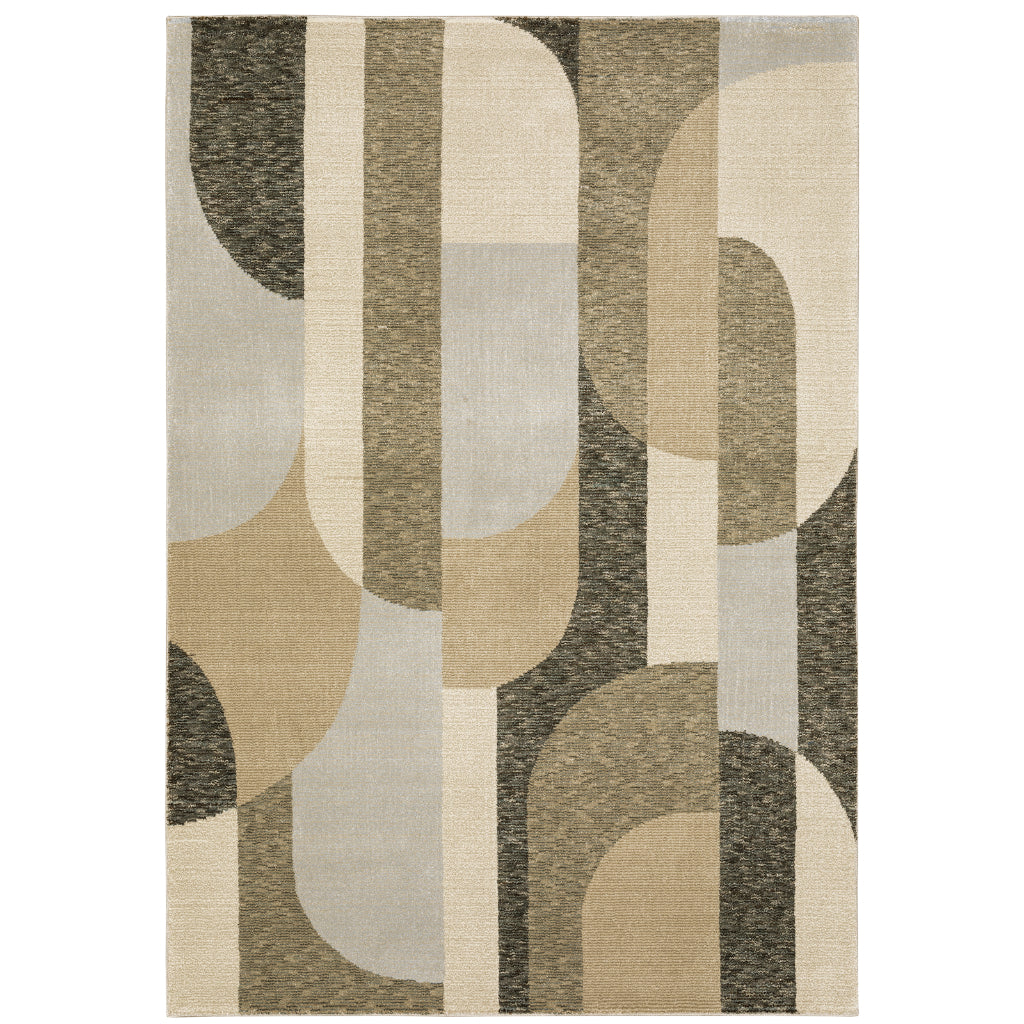 Oriental Weavers Strada STR02 Multicolor Rectangle Indoor Area Rug - Contemporary Stain Resistant Medium Pile Rug with Geometric Design-