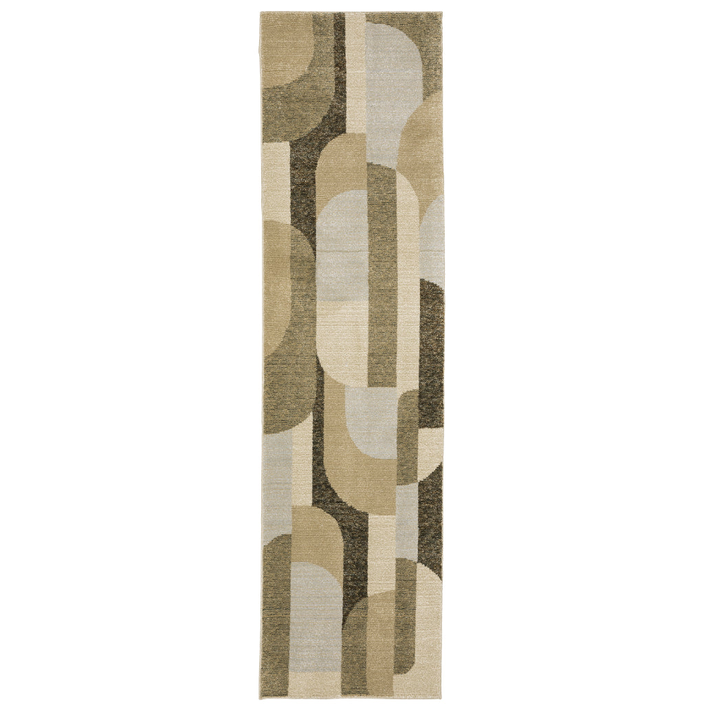 Oriental Weavers Strada STR02 Multicolor Rectangle Indoor Runner - Contemporary Stain Resistant Medium Pile Rug with Geometric Design-