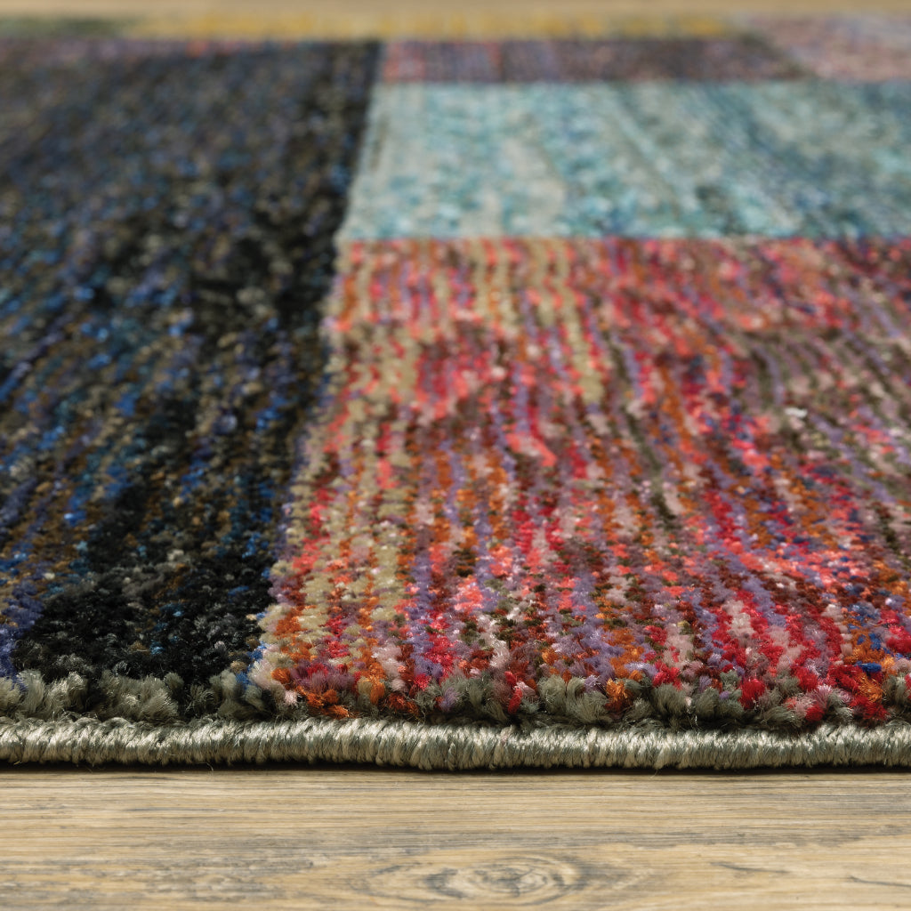 Oriental Weavers Strada STR04 Multicolor Rectangle Indoor Area Rug - Contemporary Stain Resistant Medium Pile Rug with Geometric Design-