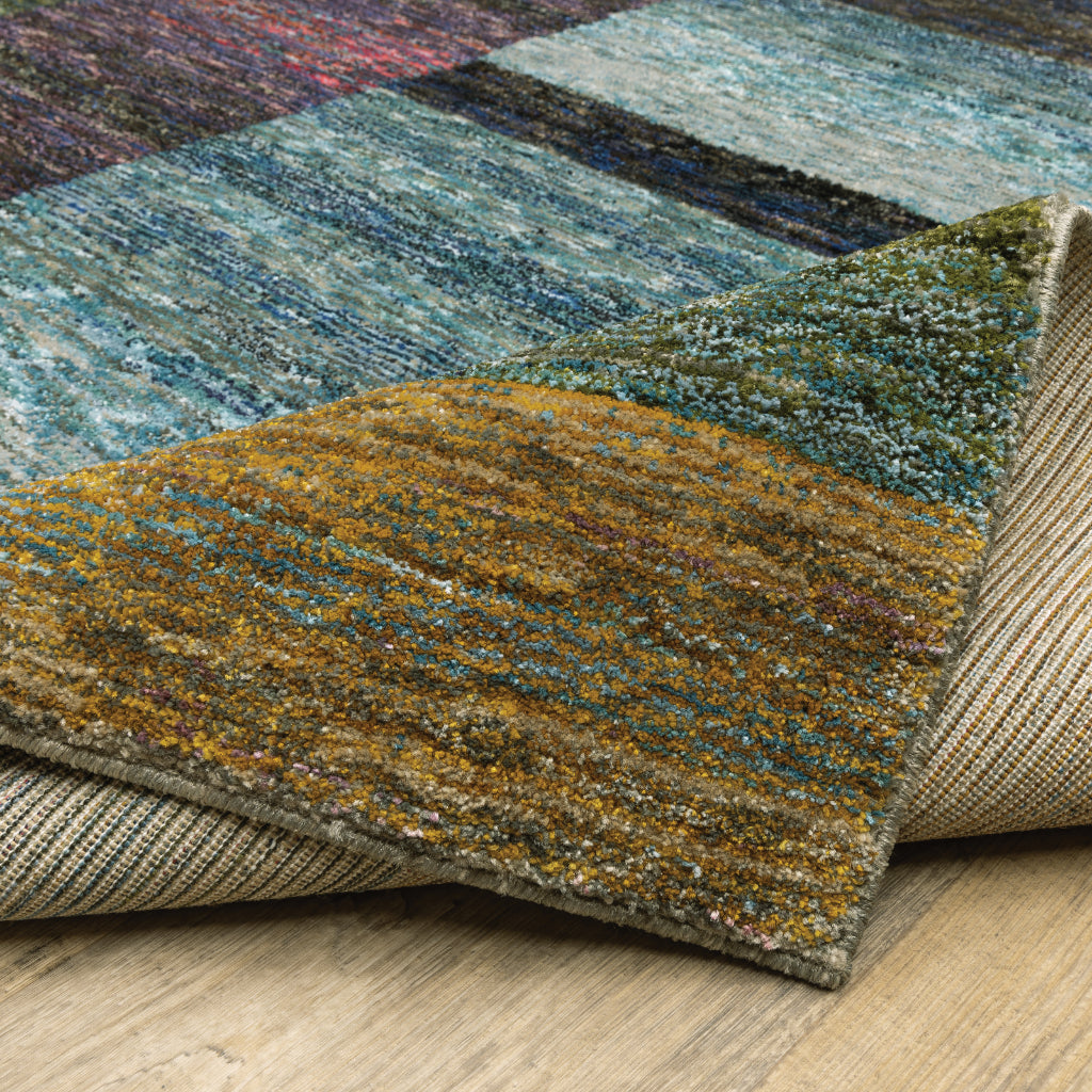 Oriental Weavers Strada STR04 Multicolor Rectangle Indoor Area Rug - Contemporary Stain Resistant Medium Pile Rug with Geometric Design-