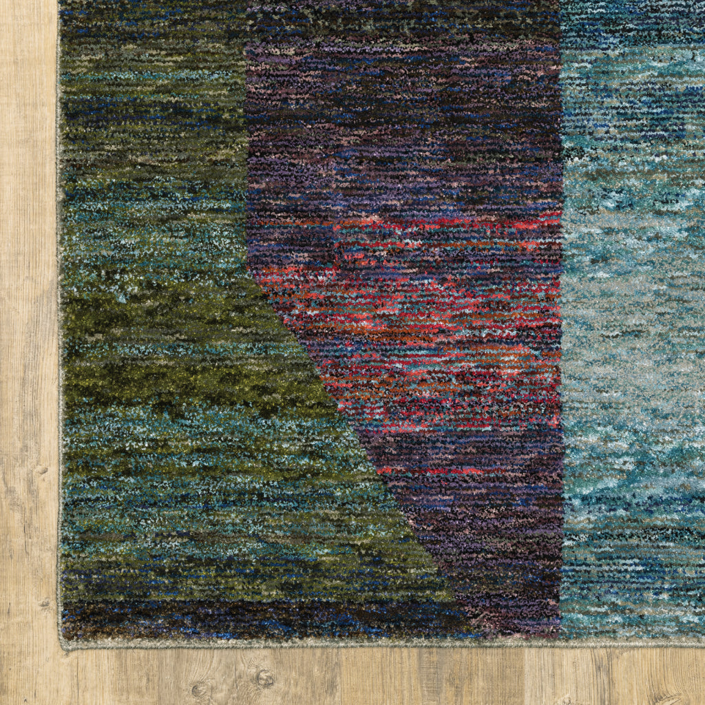 Oriental Weavers Strada STR04 Multicolor Rectangle Indoor Runner - Contemporary Stain Resistant Medium Pile Rug with Geometric Design-