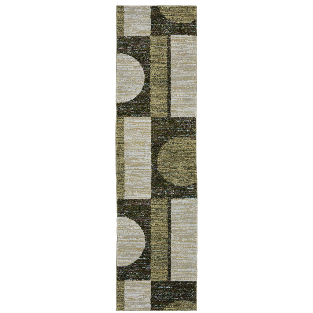 Oriental Weavers Strada STR05 Multicolor Rectangle Indoor Runner - Contemporary Stain Resistant Medium Pile Rug with Geometric Design-