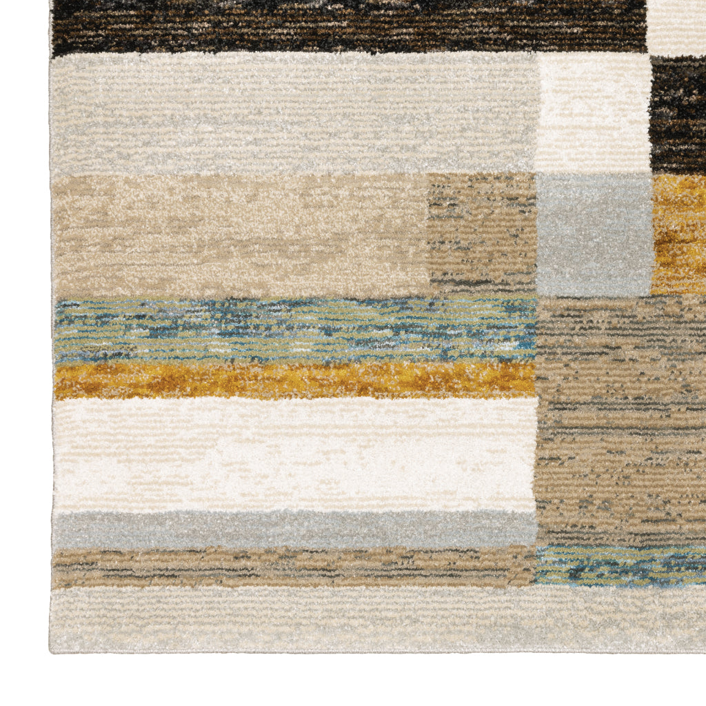 Oriental Weavers Strada STR07 Multicolor Rectangle Indoor Area Rug - Contemporary Stain Resistant Medium Pile Rug with Geometric Design-
