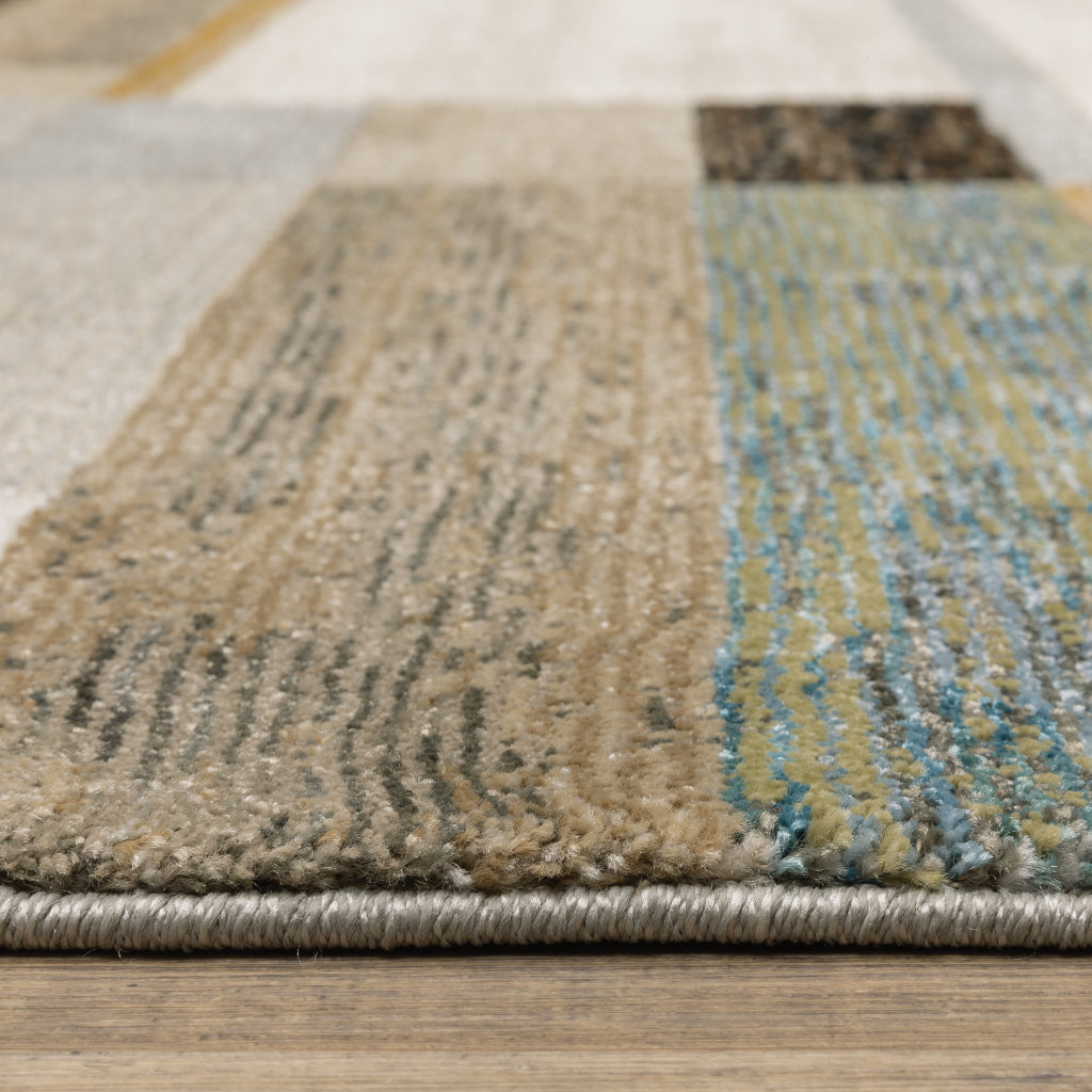 Oriental Weavers Strada STR07 Multicolor Rectangle Indoor Area Rug - Contemporary Stain Resistant Medium Pile Rug with Geometric Design-