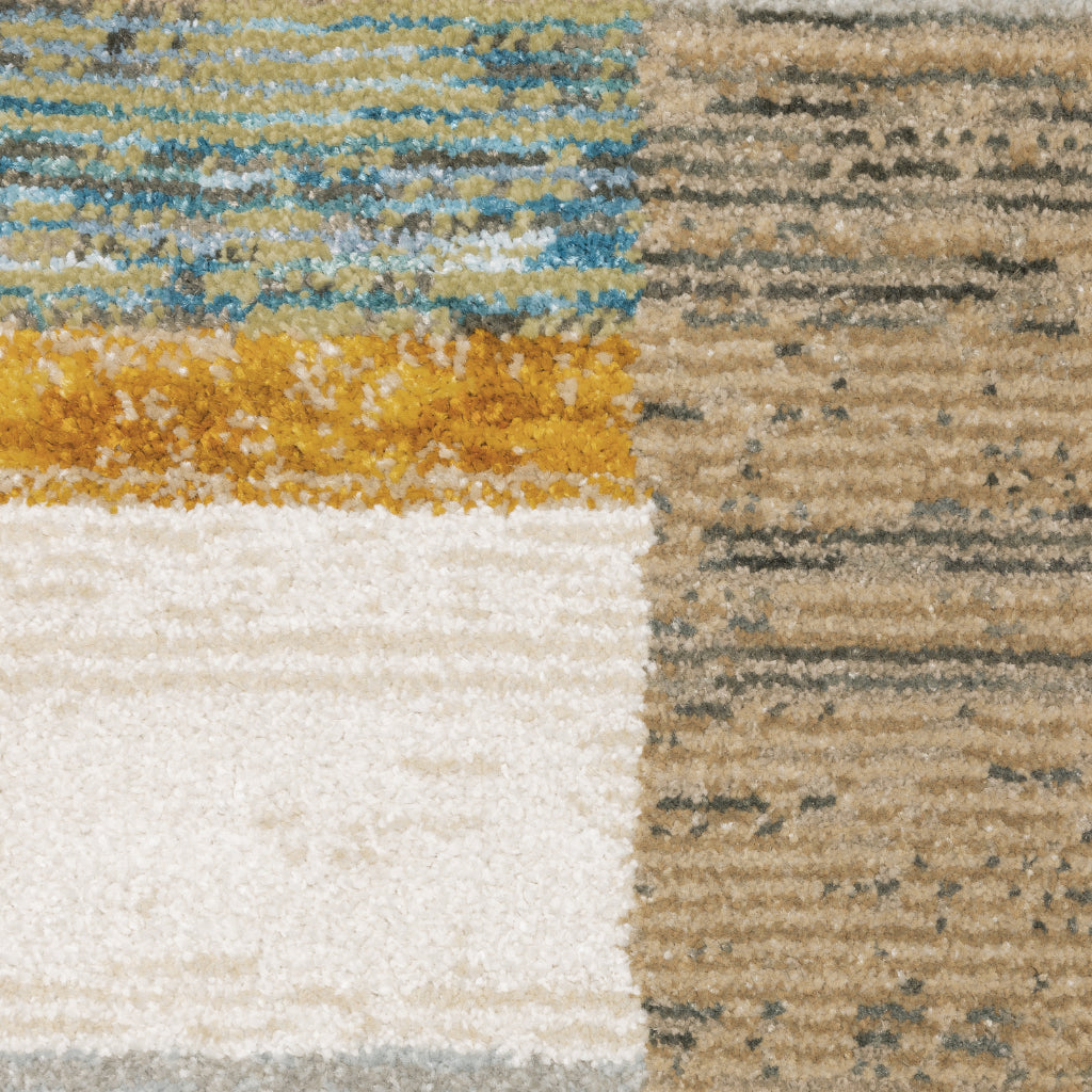 Oriental Weavers Strada STR07 Multicolor Rectangle Indoor Runner - Contemporary Stain Resistant Medium Pile Rug with Geometric Design-