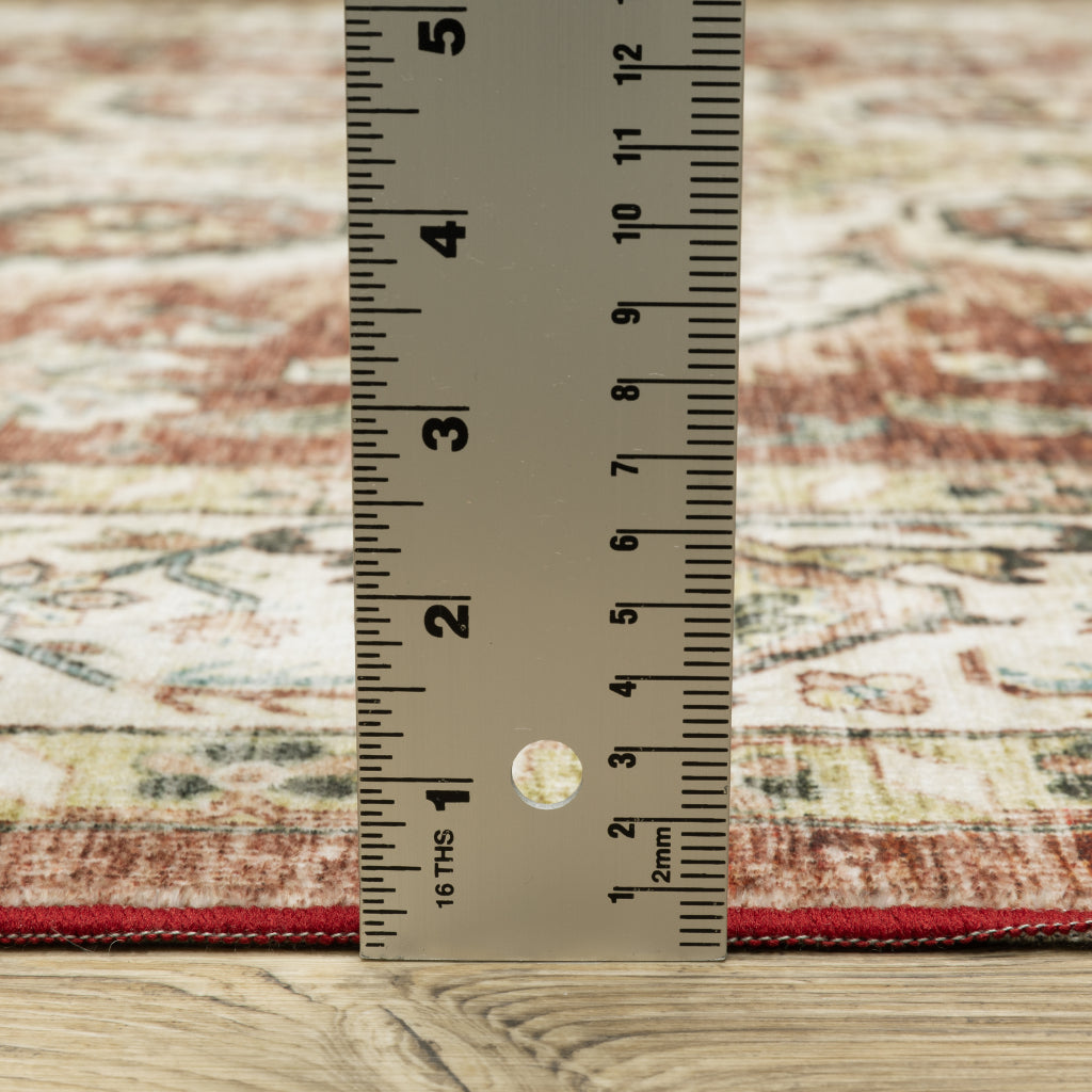 Oriental Weavers Sumter SUM01 Multicolor Rectangle Indoor Runner - Easy Care & Stain Resistant Low Pile Rug with Medallion Design-