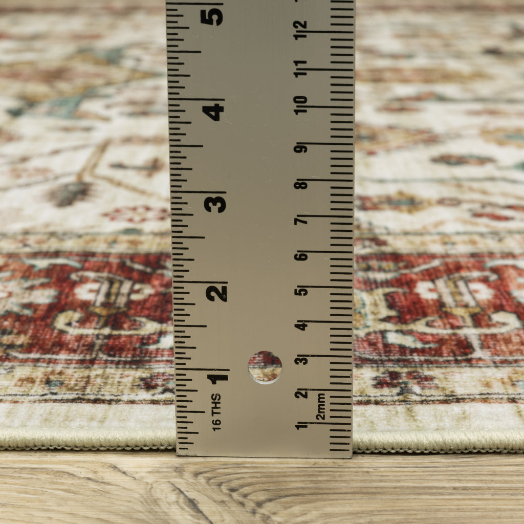 Oriental Weavers Sumter SUM05 Multicolor Rectangle Indoor Area Rug - Easy Care & Stain Resistant Low Pile Rug with Oriental Design-