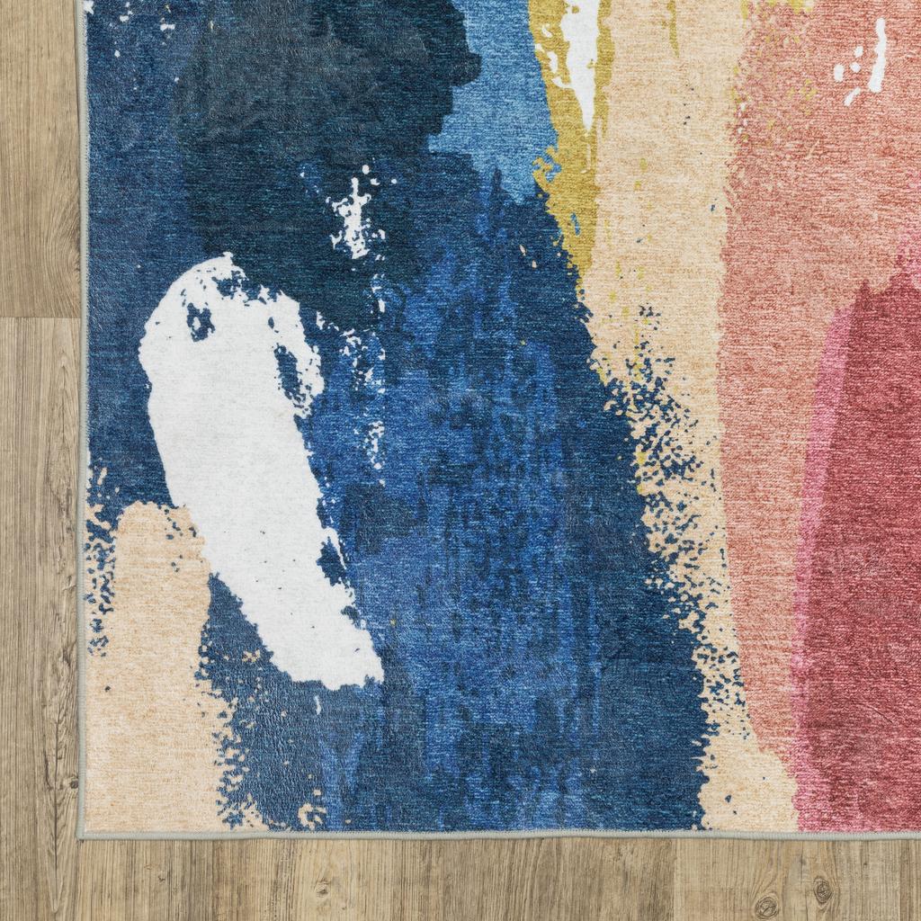 Oriental Weavers Sumter SUM09 Blue Rectangle Indoor Area Rug Abstract Pattern-