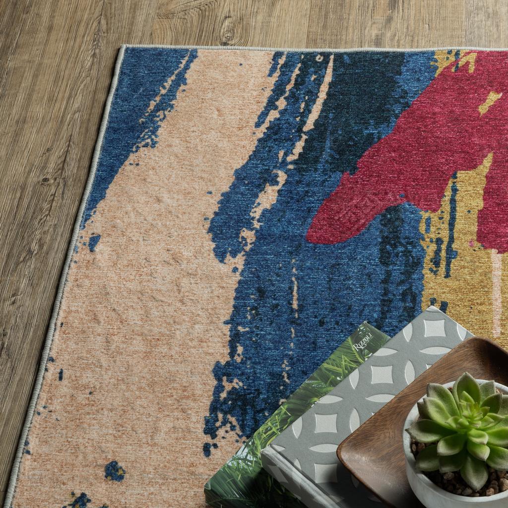 Oriental Weavers Sumter SUM09 Blue Rectangle Indoor Area Rug Abstract Pattern-