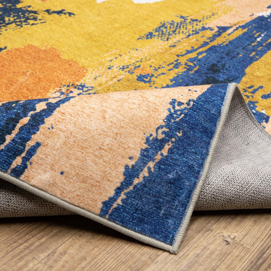 Oriental Weavers Sumter SUM09 Blue Rectangle Indoor Area Rug Abstract Pattern-