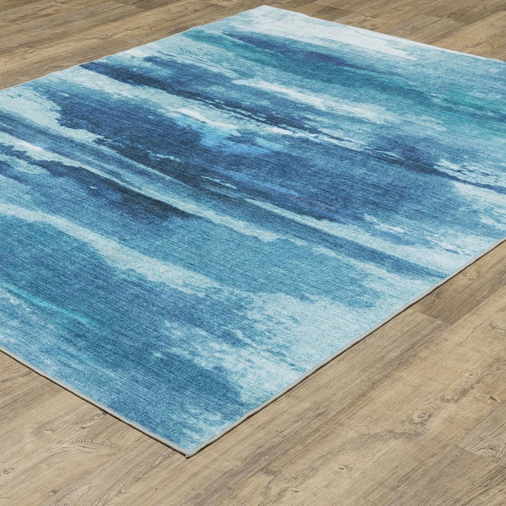 Oriental Weavers Sumter SUM10 Blue Rectangle Indoor Area Rug Abstract Pattern-