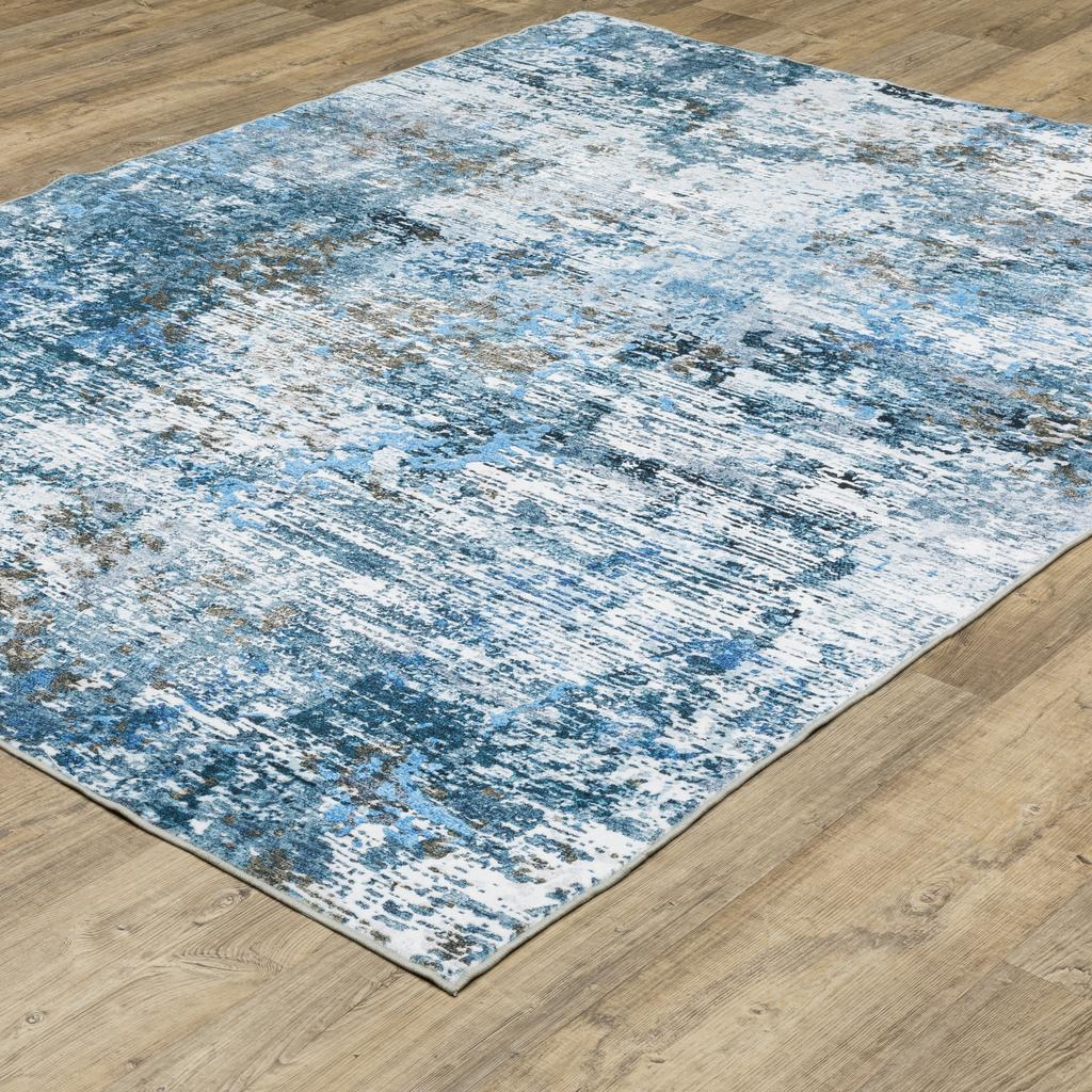 Oriental Weavers Sumter SUM14 Blue Rectangle Indoor Area Rug Abstract Pattern-