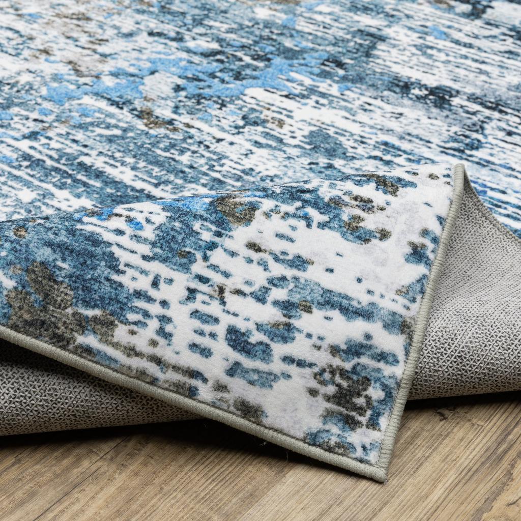 Oriental Weavers Sumter SUM14 Blue Rectangle Indoor Area Rug Abstract Pattern-