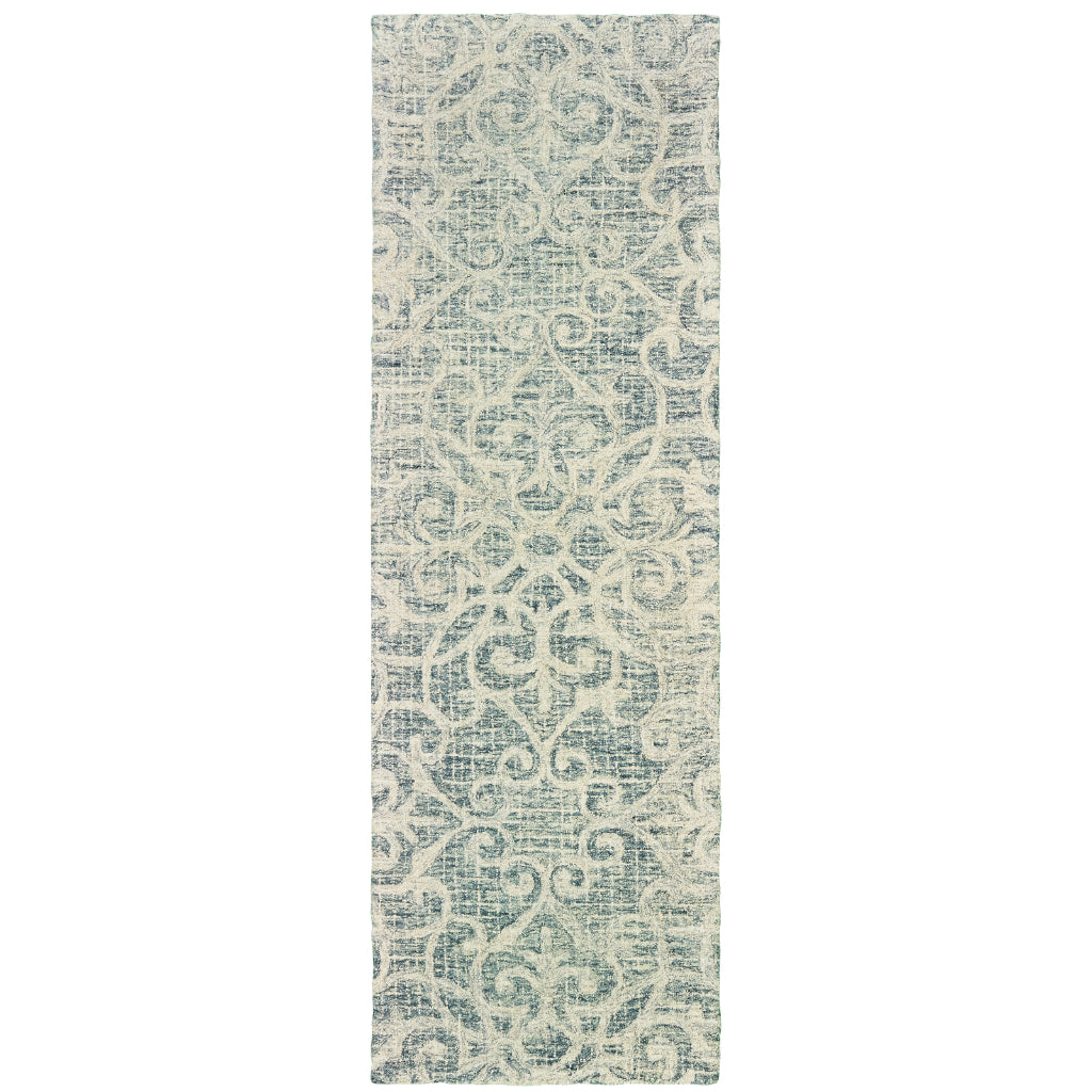Oriental Weavers Tallavera 55602 Gray Rectangle Indoor Runner - Cozy & Durable Hand Tufted Rug Made of 100% Wool-