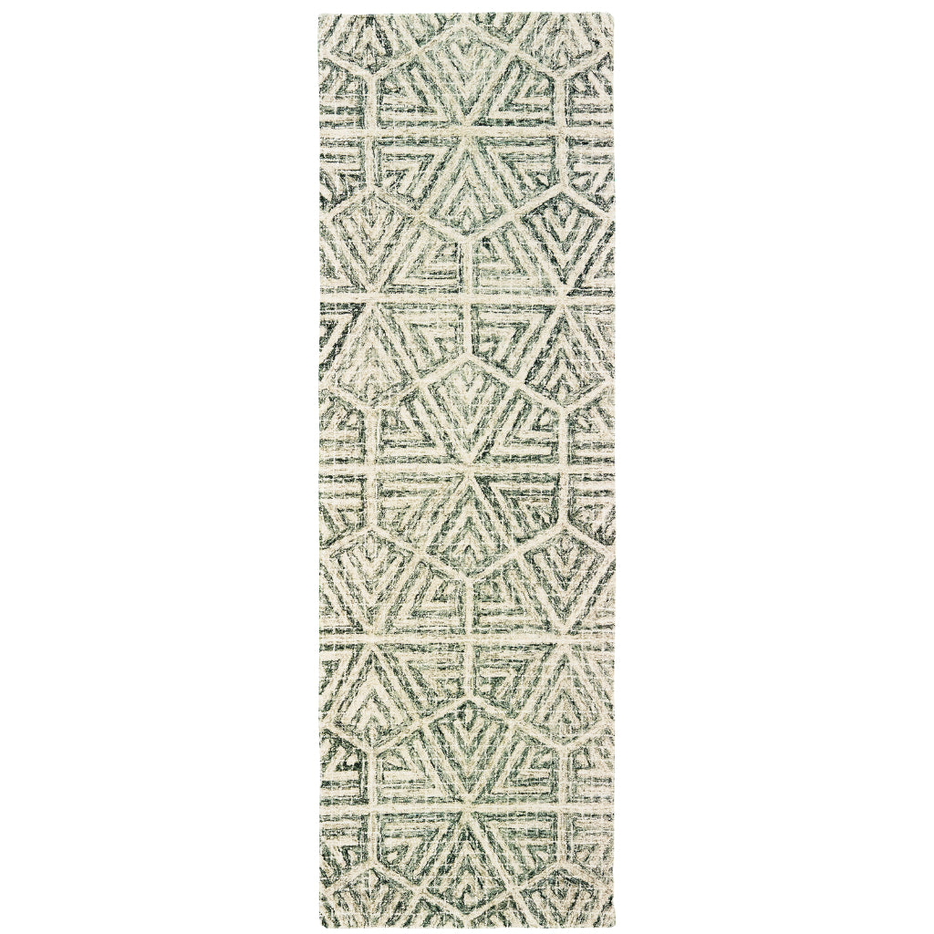 Oriental Weavers Tallavera 55605 Gray Rectangle Indoor Runner - Cozy & Durable Hand Tufted Rug Made of 100% Wool-