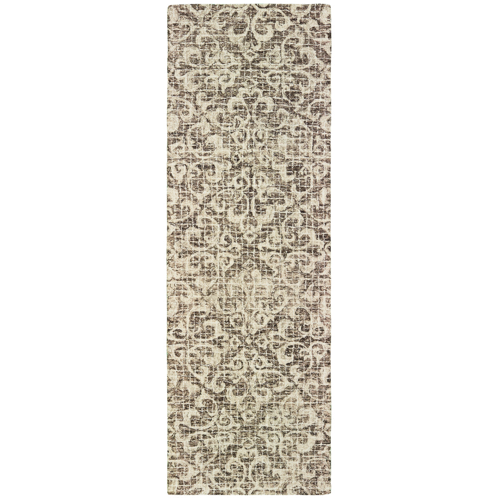 Oriental Weavers Tallavera 55607 Brown Rectangle Indoor Runner - Cozy & Durable Hand Tufted Rug Made of 100% Wool-